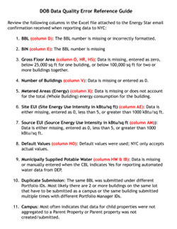 DOB-Data quality error reference guide