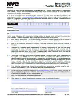 Benchmarking challenge form