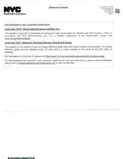 Sample benchmarking notice